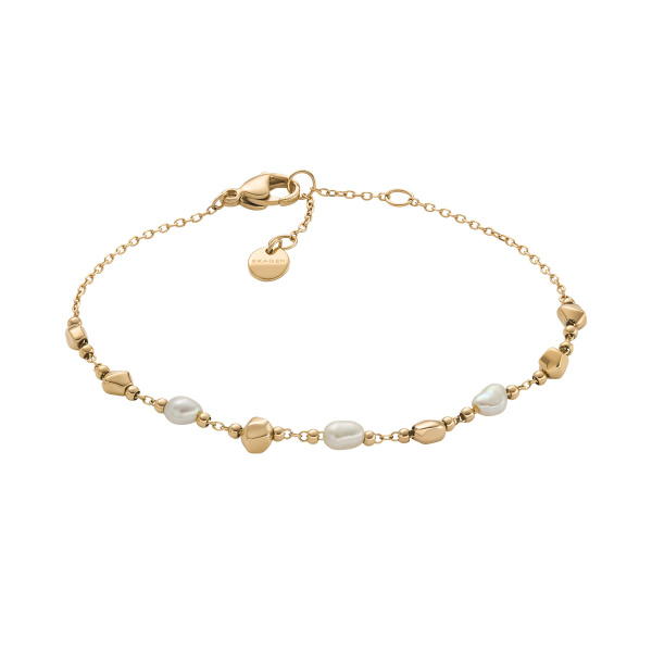 Elegantes Skagen Armband SKJ1880710 – Vergoldet mit Süßwasserperlen .