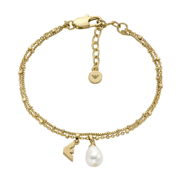 Emporio Armani Damen Armband EGS3274710 – Gold & Perle, Elegantes Design