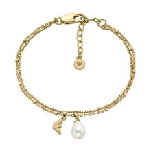 Emporio Armani Damen Armband EGS3274710 – Gold & Perle, Elegantes Design