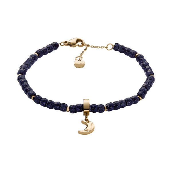 Skagen SKJ1890710 Armband – Schwarze Steine & Gold-Mond