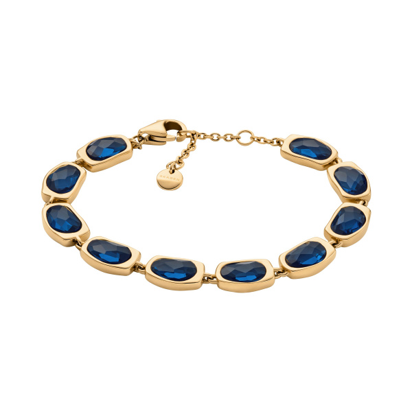 Skagen SKJ1888710 Damen Armband – Vergoldet mit dunkelblauen Steinen .