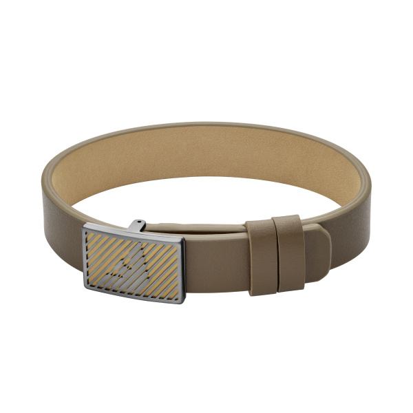 Emporio Armani Herren Armband EGS3240060 Leder Two-Tone