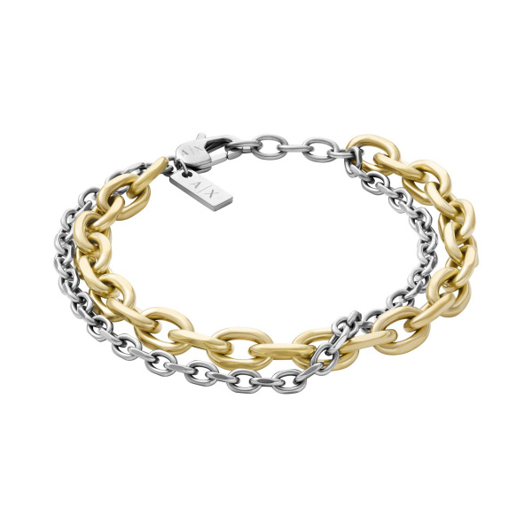 Armani Exchange Herren Armband AXG0162710 – Elegantes Silver Gold Design | Havetime.ch