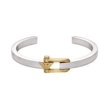 Emporio Armani Men's Bicolor Cuff Bracelet . Gold Accent . EGS3244040