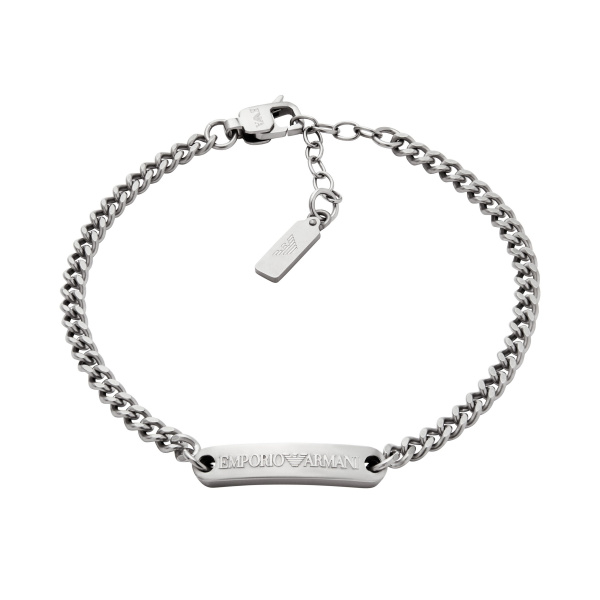 Emporio Armani Herren Armband EGS3189040 – Edelstahl Silber