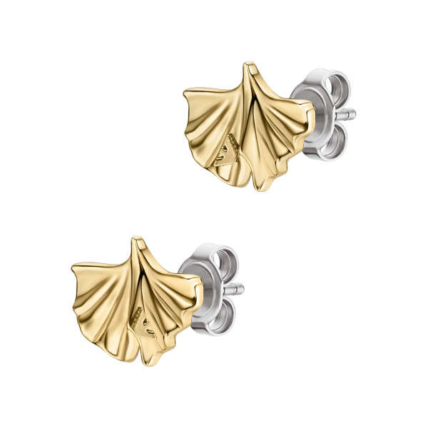 Emporio Armani Damen Ohrringe EGS3264710 – Ginkgo Design aus Edelstahl & IP Gold
