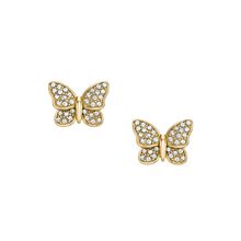 Fossil Women’s Earrings JF04922710 – Butterfly Gold with Sparkling Stones