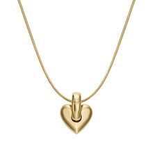 Emporio Armani Women's Necklace EGS3265710 – Heart-Shaped, Gold-Tone