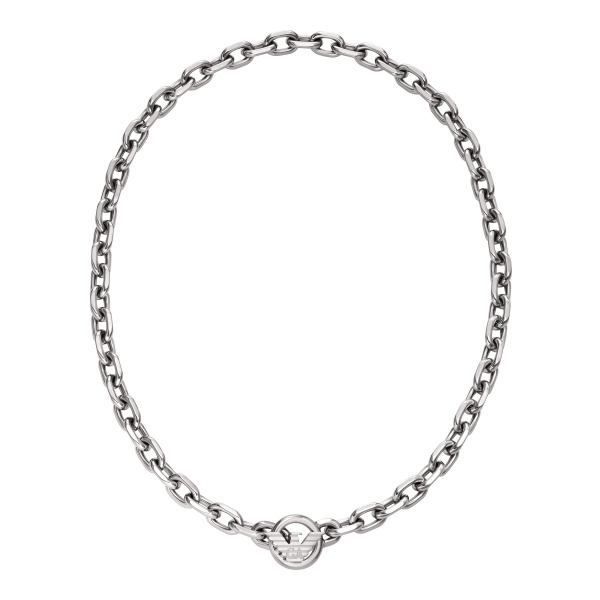 Emporio Armani Herren Halskette EGS3235040 – Silber, Elegantes Design