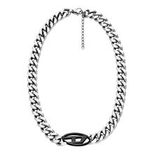 Diesel Herren Halskette DX1635931 – Zweifarbiger Edelstahl mit Oval-D-Logo