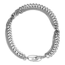 Diesel Herren Halskette DX1549040 – Edelstahl, Oval “D” Logo, 45 cm