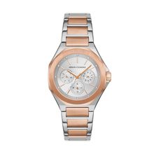 Armani Exchange AX4623 – Elegante Damenarmbanduhr in Silber und Roségold