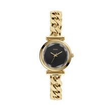 Fossil Damen Uhr ES5440 – Eleganz in Gold mit schwarzem Zifferblatt