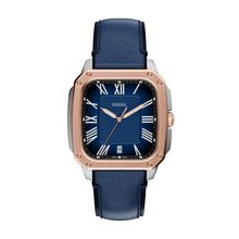 Fossil Men’s Watch FS6149 – Blue and Rose Gold Elegance with Leather Strap