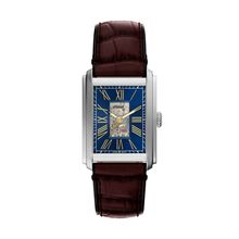 Fossil Men’s Watch ME3273 – Elegant Automatic Watch with Blue Dial and Brown Leather Strap