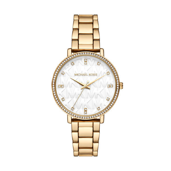 Michael Kors Damen Uhr MK4919 – Elegante goldene Armbanduhr mit Kristallakzenten