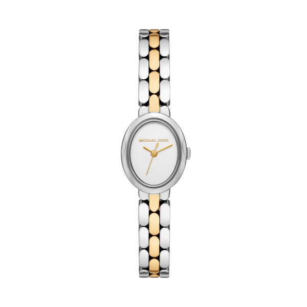 Michael Kors Damen Uhr MK4956 – Elegante Zweifarbige Armbanduhr in Silber und Gold