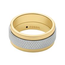 Orecchini Pendenti Fossil Georgia In Acciaio Oro Rosa - Modello JF03957791 Con Trama A Coda Di Topo