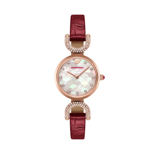 Emporio Armani AR11737 Perlmutt Leder Uhr