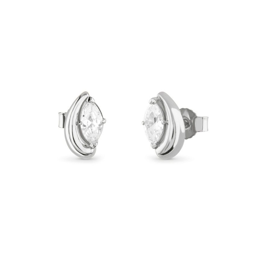 Guess Silver JSBE05091JWRHT-U Double Wave Damen Ohrringe