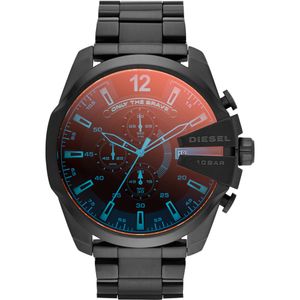 DZ4318 Mega Chief Black Red Chronograph Steel bracelet