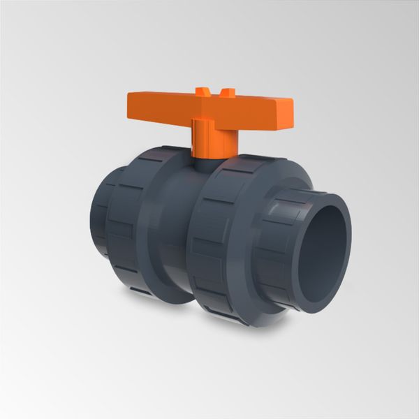 well2wellness® PVC-Kugelhahn con 2-vías Klebeanschluss 50mm - 2 Pieza