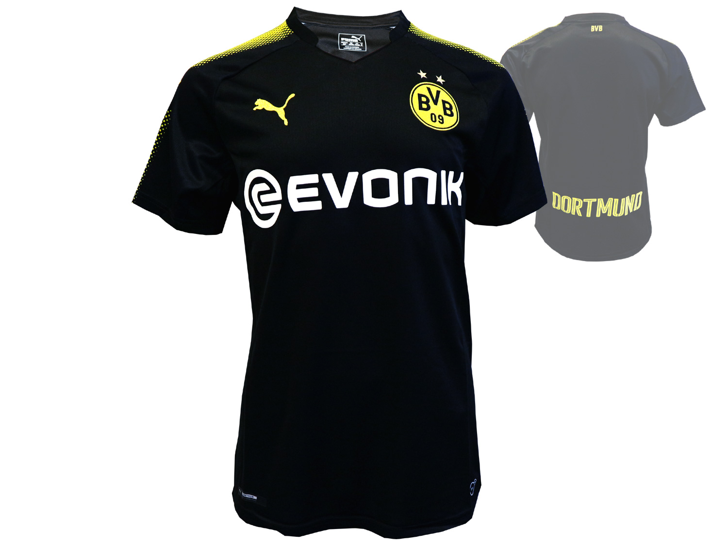 Puma Borussia Dortmund Away Jersey Black BVB 09 Jersey ...