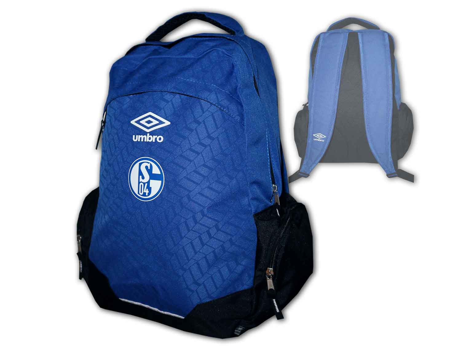 Umbro FC Schalke 04 Rucksack blau Fanartikel Tasche S04 Fußball Daybag