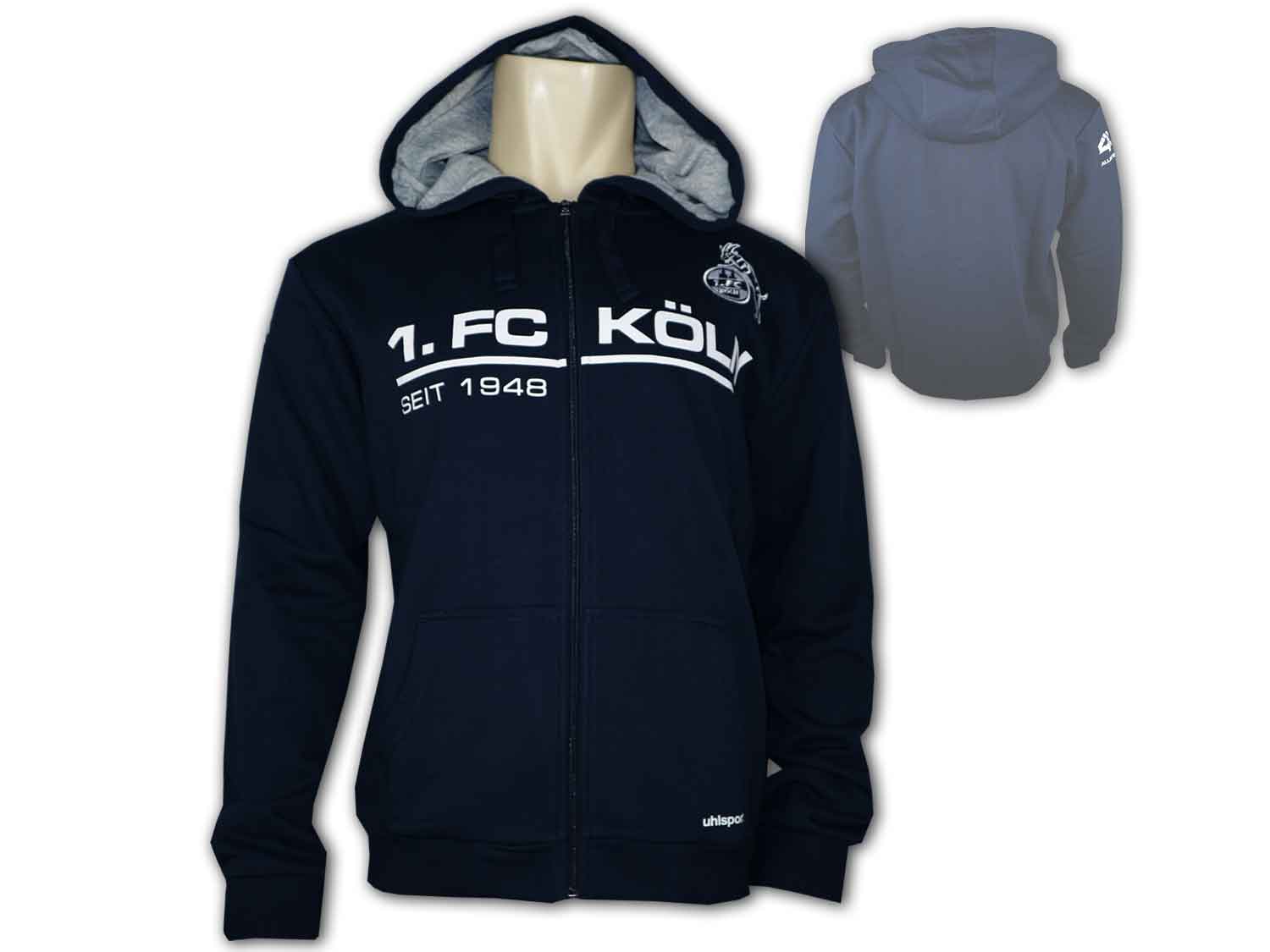 Uhlsport 1. FC Köln Kapuzenjacke marine Effzeh Sport Fan ...