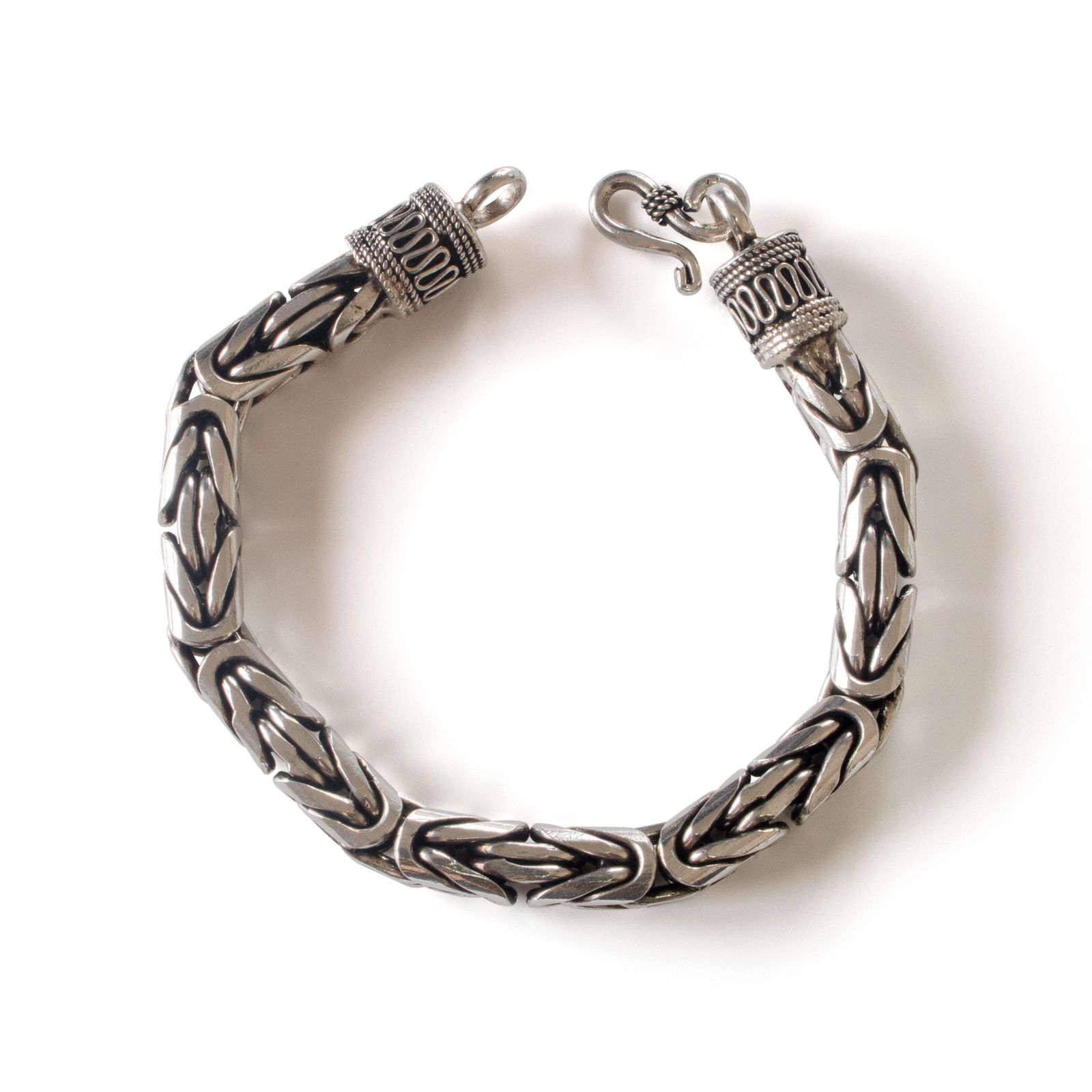 Koenig Kette Edelstahl Fly Style Königskette (Panzerkette) Aus Edelstahl 6mm Breite - Unisex Halskette Panzer Kette Silber 925