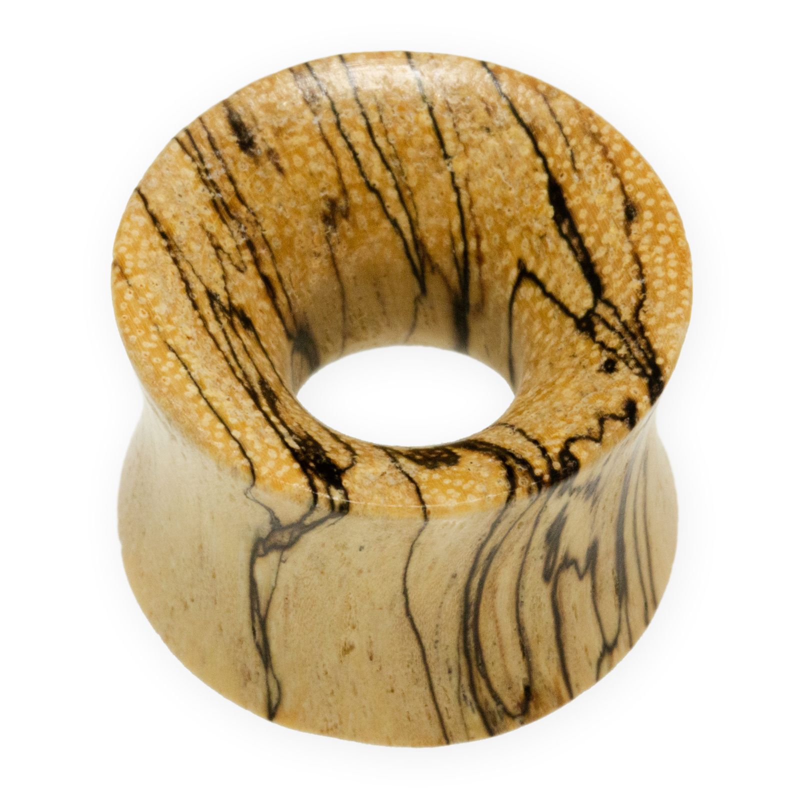 Fly Style Flesh-Tunnel Aus Büffelhorn & Ebenholz - Handgefertigt Mit Triskele Design