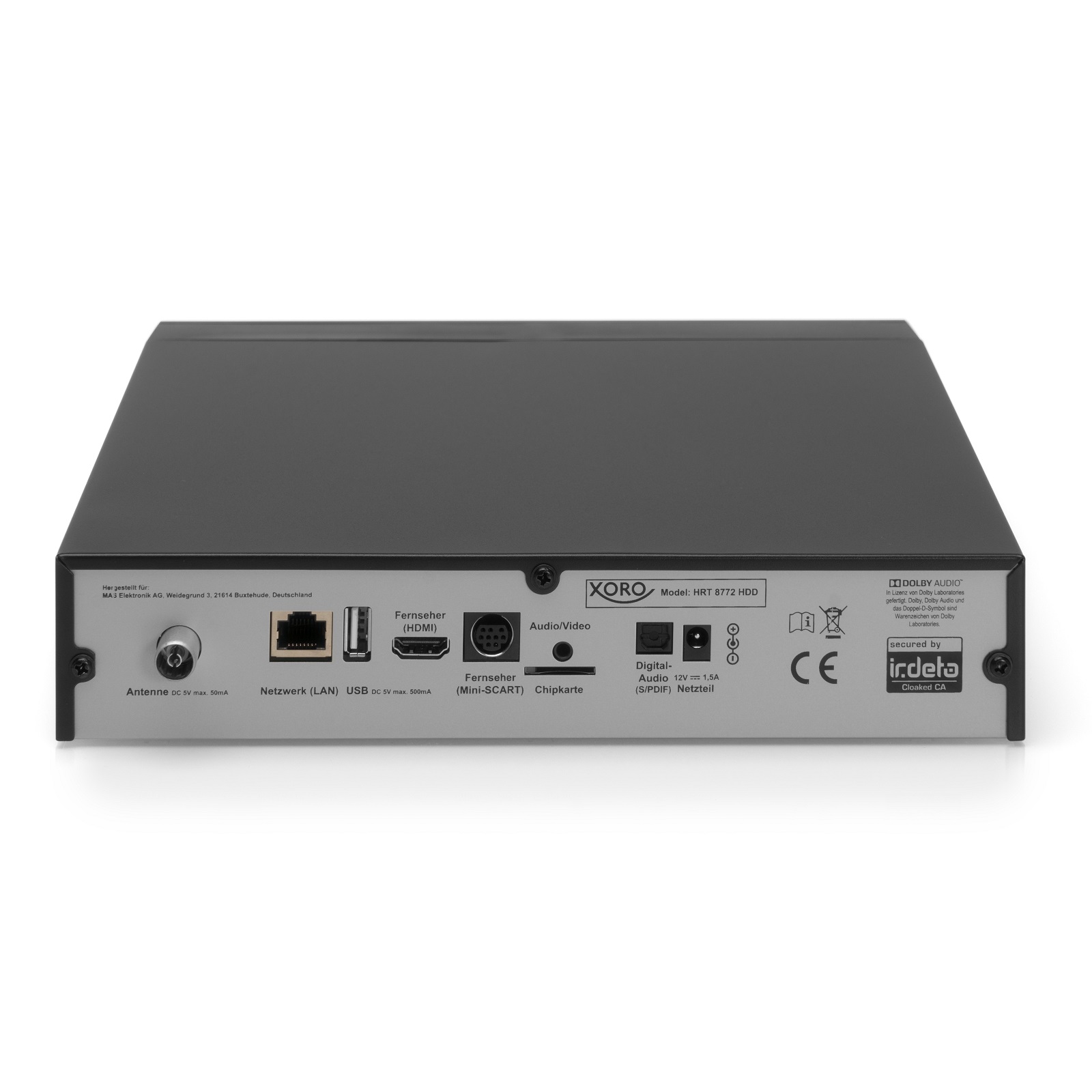 Kabel Receiver Digital HD DVBC TWIN Tuner mit Festplatteneinschub Xoro