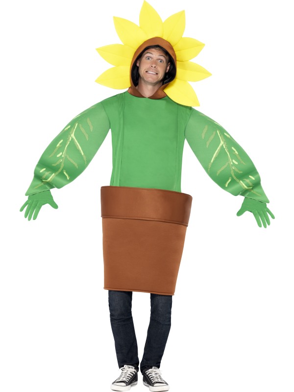 Adult Funny Garden Flower Pot Sunflower Ladies Fancy Dress Costume