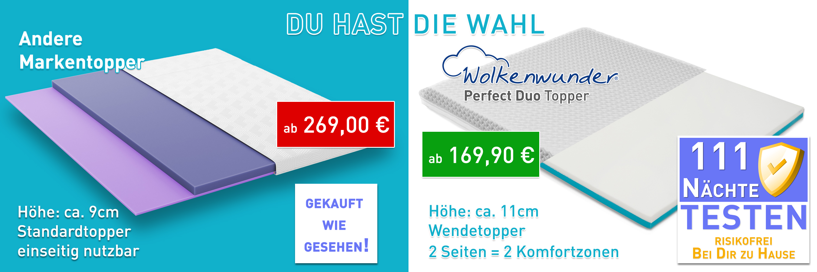 Wolkenwunder Perfect DUO Wendetopper