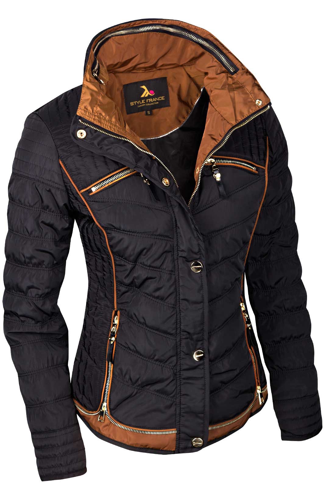 Damen Steppjacke Übergangsjacke Mit Kapuze Damen Mode Jacken