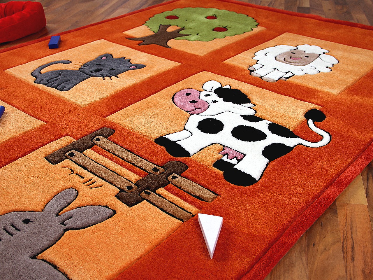 Lifestyle Kinderteppich Bauernhof Orange Teppiche Kinder ...