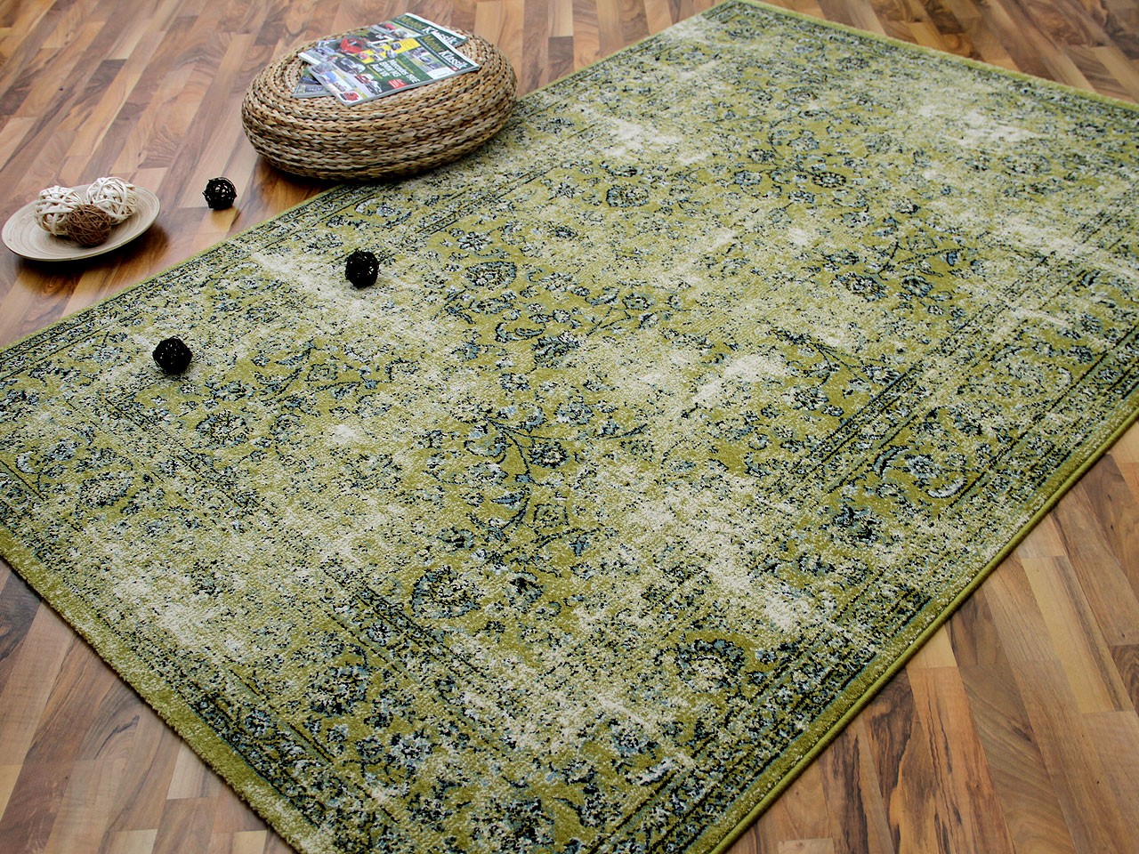 Designer Teppich Grun