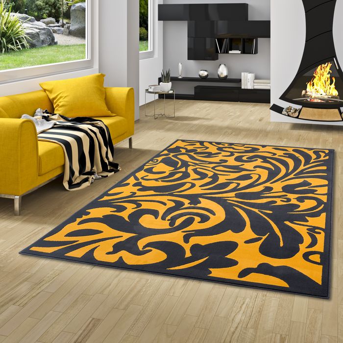 Passion - Tapis Designer -Baroque - Anthracite Curry 