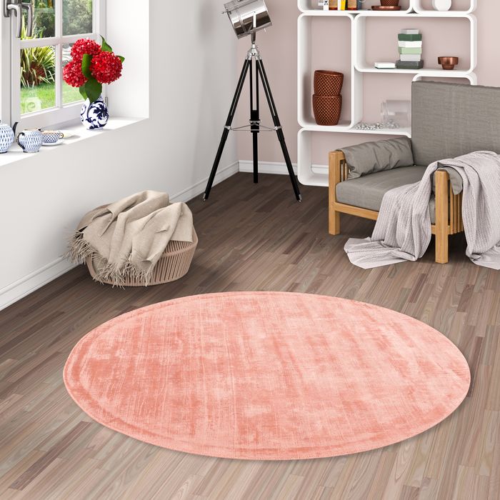 Roma - Tapis de luxe Designer - Vieux Rose - Rond