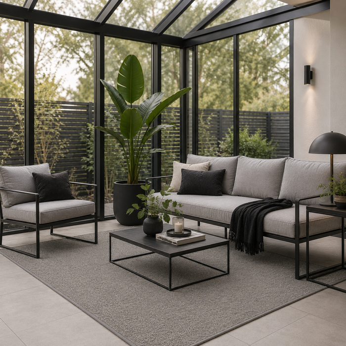 Natur Sisal-Optik Teppich Taff Grau