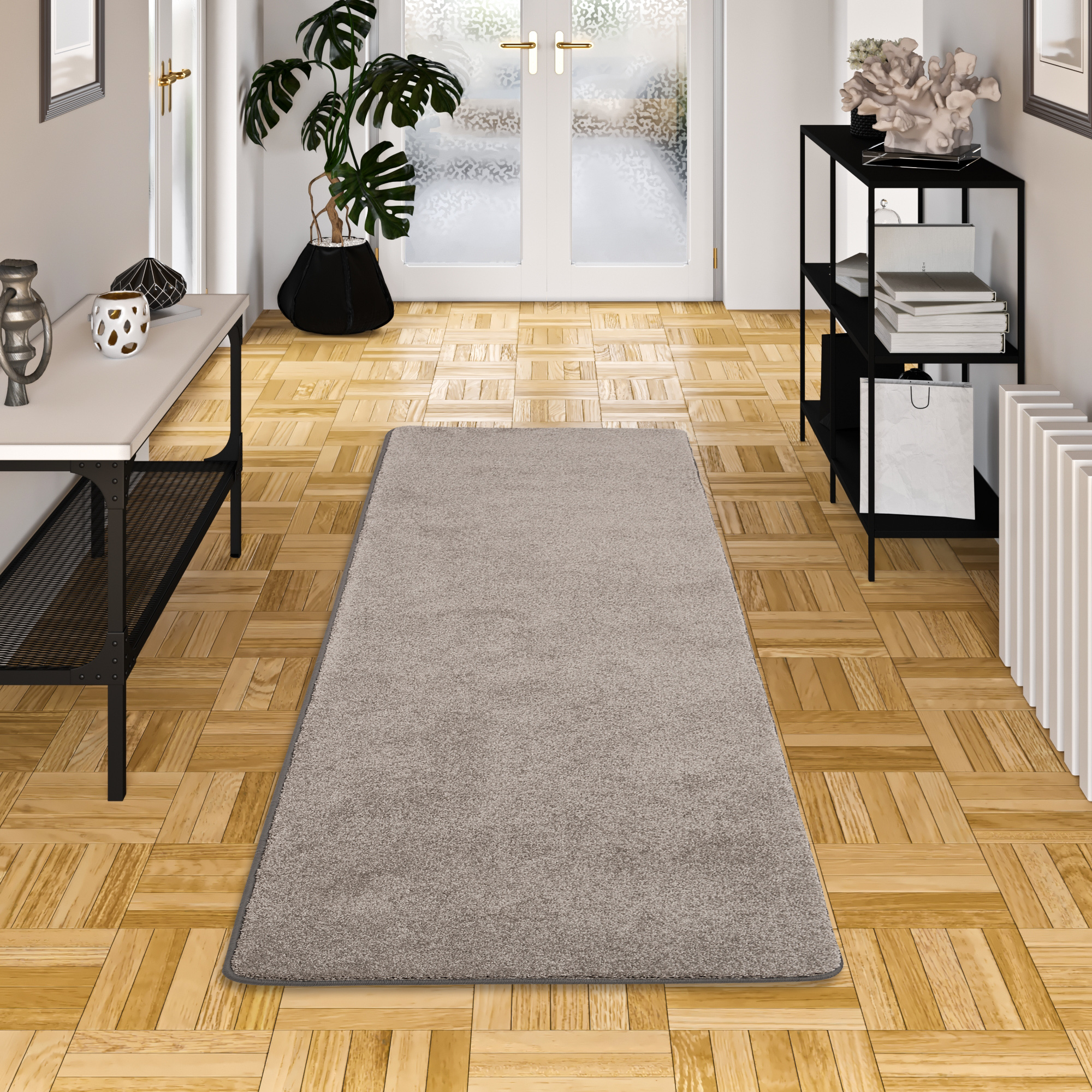 Tapis De Couloir Motif Cerf Et Forêt – 60x120 Cm, Antidérapant, Lavable En Machine, Poil Ras