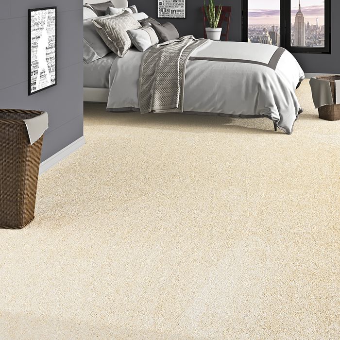 Hochflor Velours Teppichboden Mona Creme