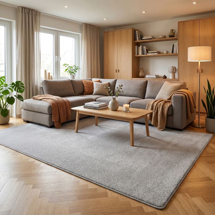 Tapis velours haut luxe Touch Gris chiné