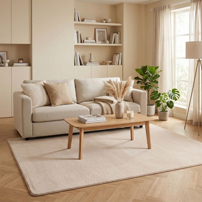 Tapis velours haut luxe Touch Beige Chiné