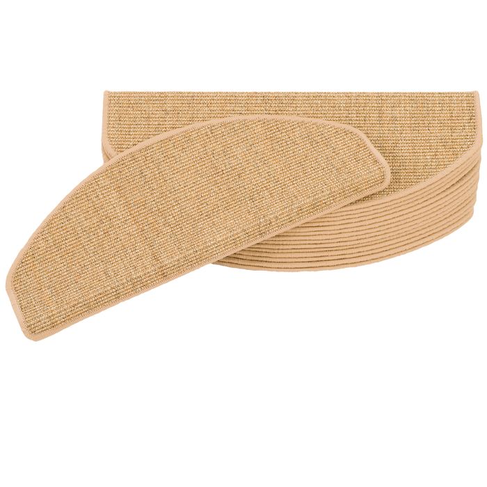 Natur Sisal Stufenmatte Halbrund Einfarbig
