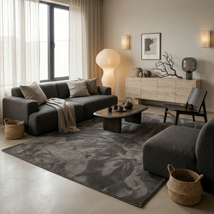 Luxus Super Soft Hochflor Langflor Teppich Melia Einfarbig