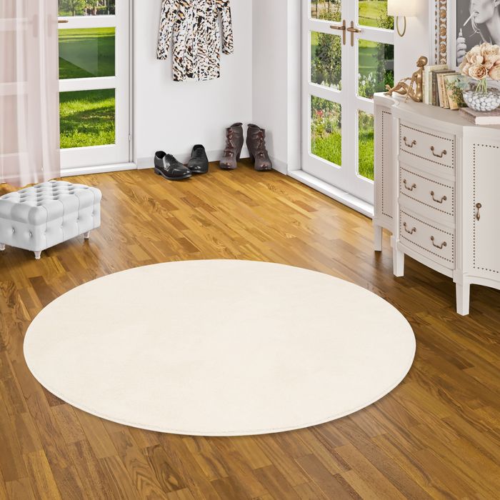 Palace - Tapis Shaggy à poils longs - Curry - Rond 
