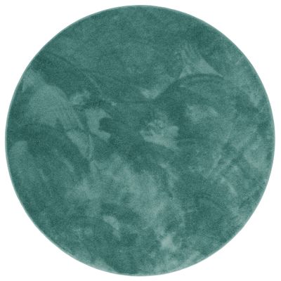 Tappeto Lusso Super Morbido a Pelo Lungo Melia Verde Menta Rotondo