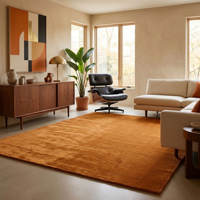 Super Soft Hochflorteppich Livorno Terrakotta