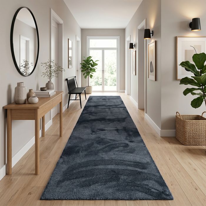 Super Soft Hochflor Läufer Livorno Anthrazit